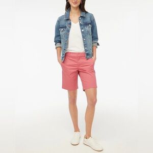 J. Crew Factory Women’s 9” Frankie Bermuda Chino Shorts Dusty Red/Pink Size 12